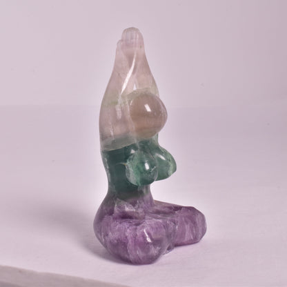FLUORITE FEMALE YOGA POSE P114