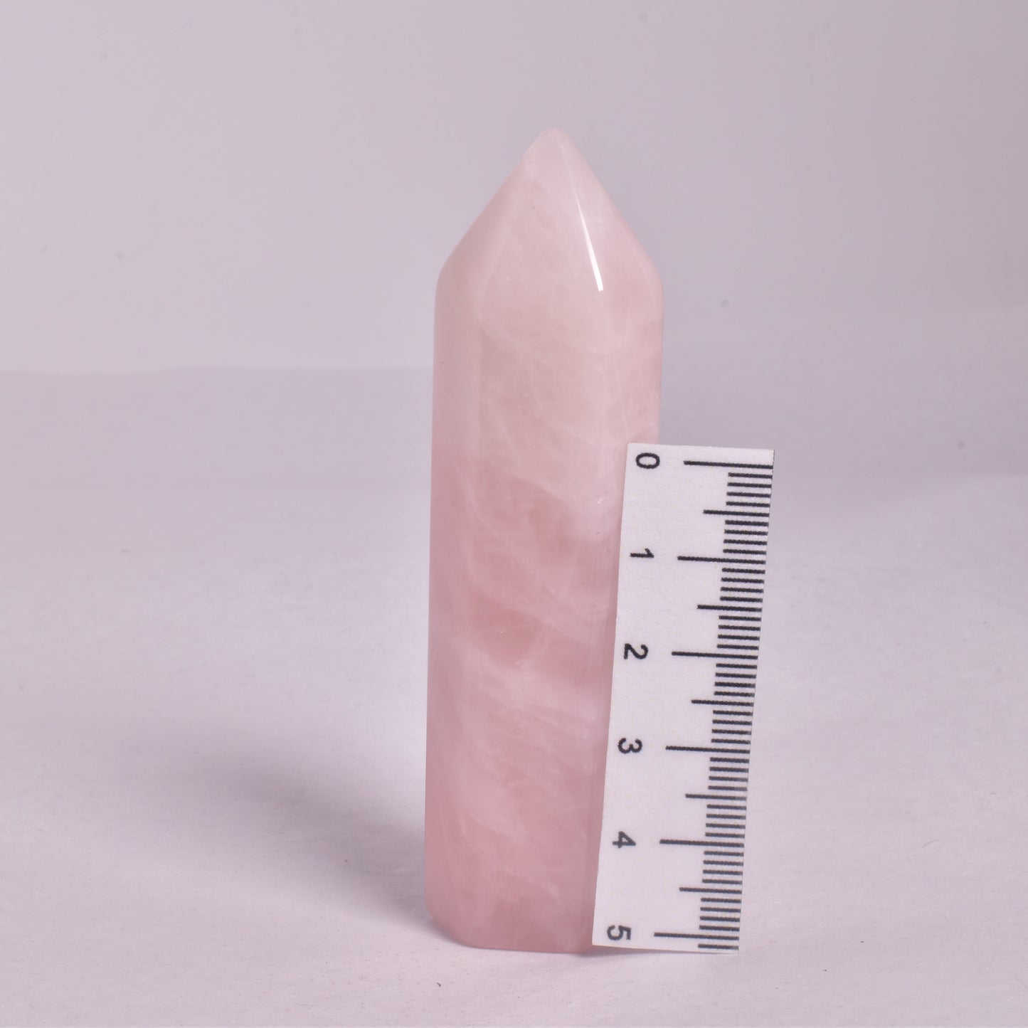 ROSE QUARTZ CRYSTAL 6 SIDED POINT GENERATOR P142