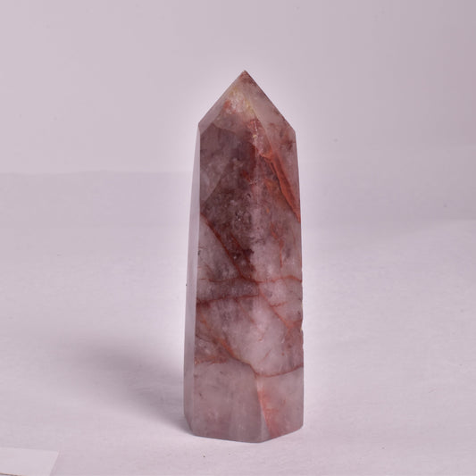FIRE QUARTZ CRYSTAL 6 SIDED POINT GENERATOR P152