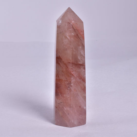 FIRE QUARTZ CRYSTAL 6 SIDED POINT GENERATOR P163