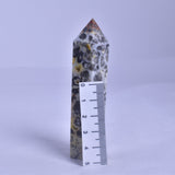 CRAZY LACE AGATE CRYSTAL 6 SIDED POINT GENERATOR P177
