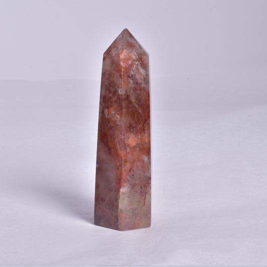 FIRE QUARTZ CRYSTAL 6 SIDED POINT GENERATOR P163