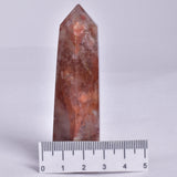 FIRE QUARTZ CRYSTAL 6 SIDED POINT GENERATOR P163