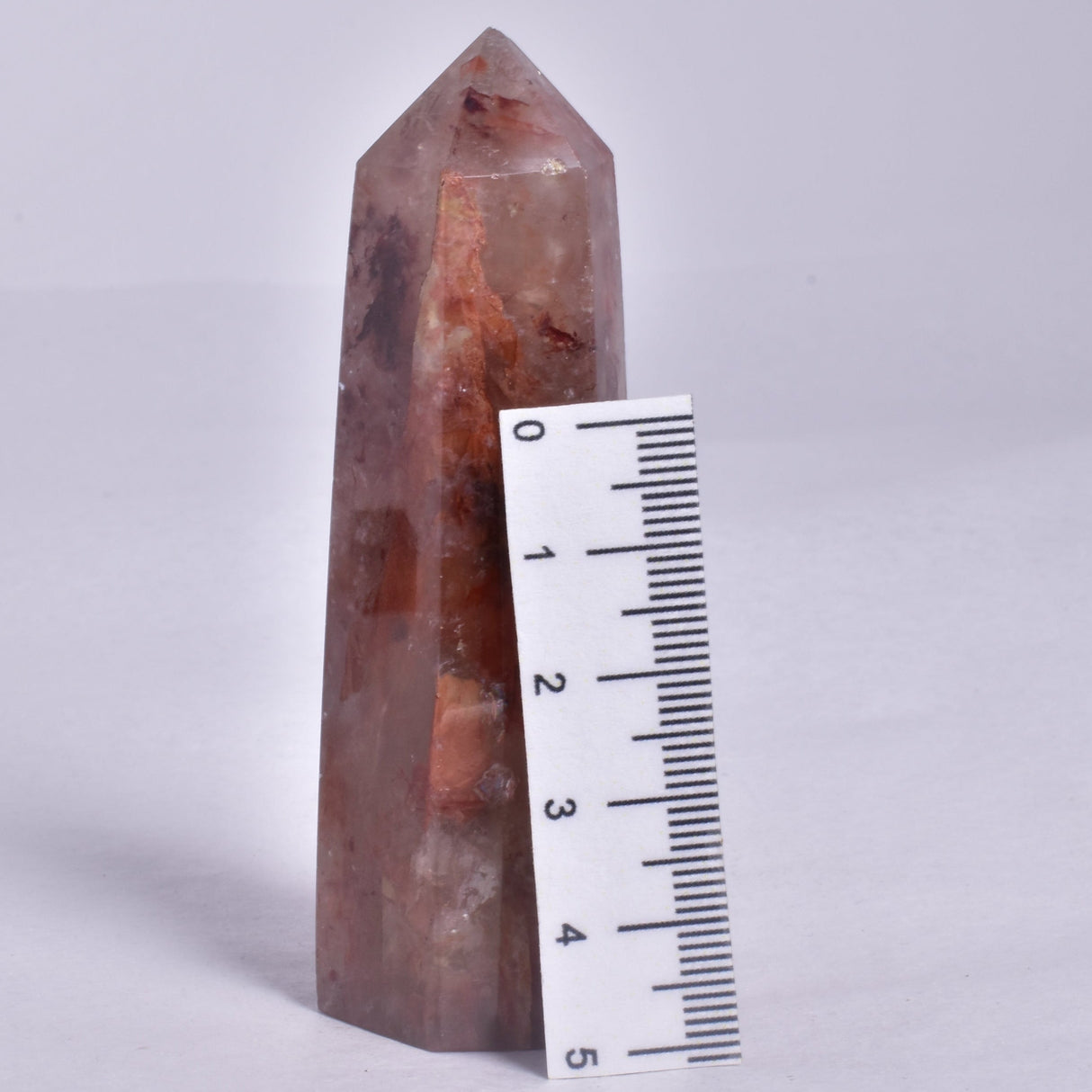 FIRE QUARTZ CRYSTAL 6 SIDED POINT GENERATOR P163