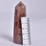FIRE QUARTZ CRYSTAL 6 SIDED POINT GENERATOR P163
