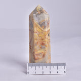 CRAZY LACE AGATE CRYSTAL 6 SIDED POINT GENERATOR P181