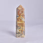 CRAZY LACE AGATE CRYSTAL 6 SIDED POINT GENERATOR P182