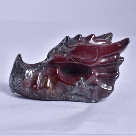 MOOKAITE DRAGON HEAD CARVING P334