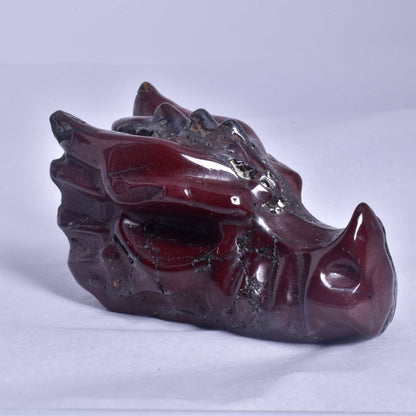 MOOKAITE DRAGON HEAD CARVING P334
