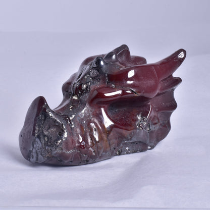 MOOKAITE DRAGON HEAD CARVING P334