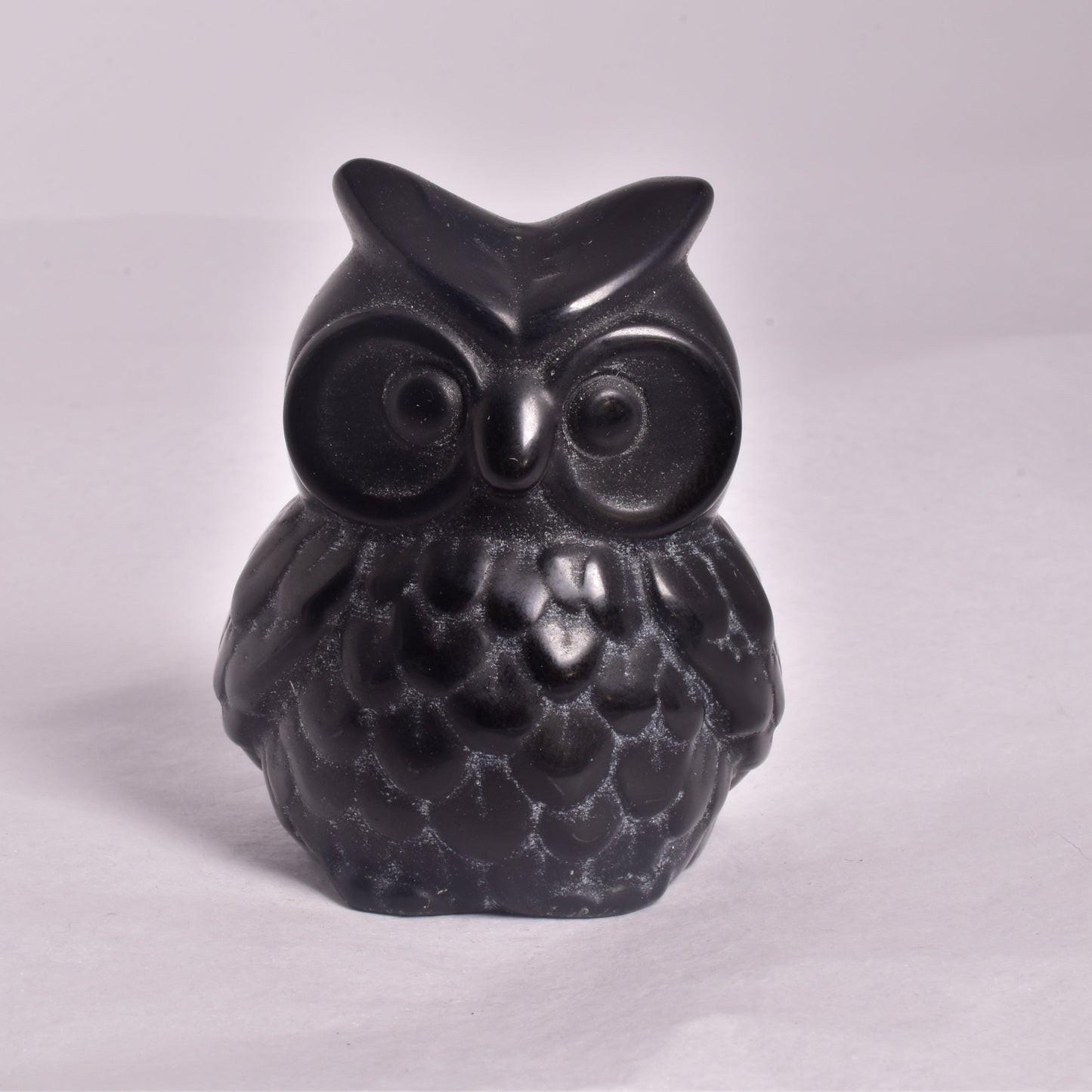 OBSIDIAN OWL CARVING P345