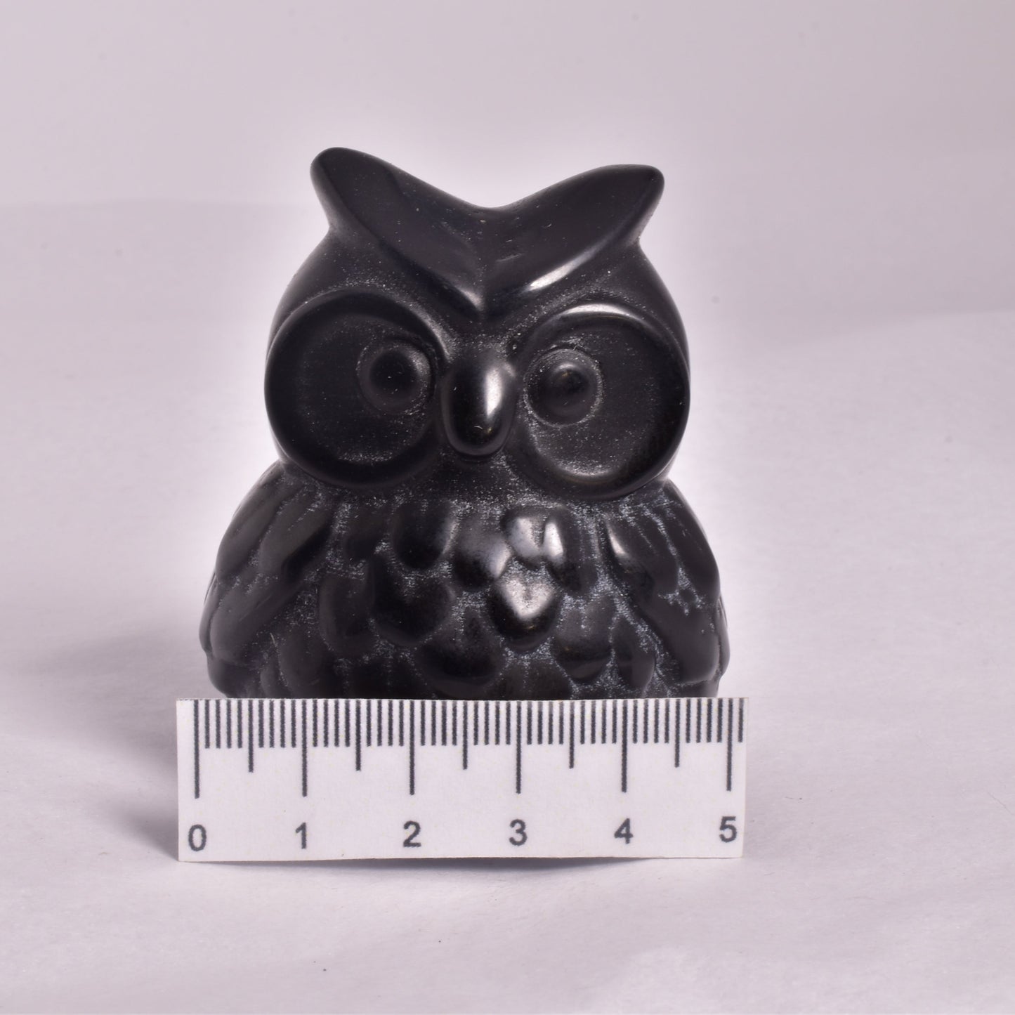 OBSIDIAN OWL CARVING P345