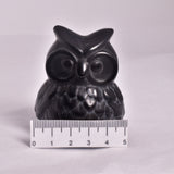 OBSIDIAN OWL CARVING P345