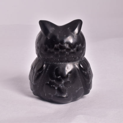 OBSIDIAN OWL CARVING P345
