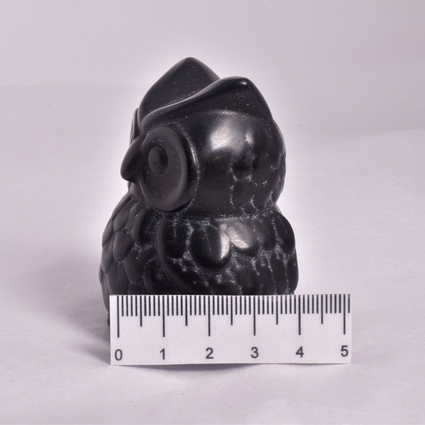 OBSIDIAN OWL CARVING P345