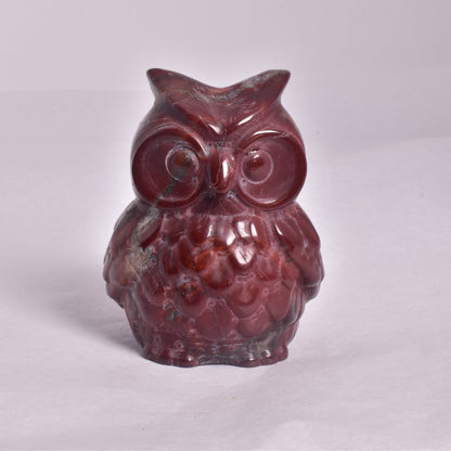 JASPER OWL CARVING P358
