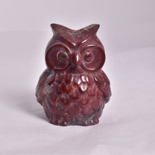 JASPER OWL CARVING P358