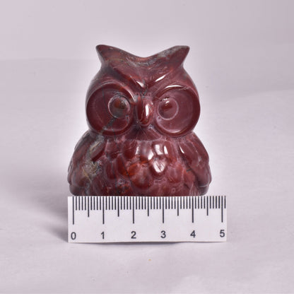 JASPER OWL CARVING P358