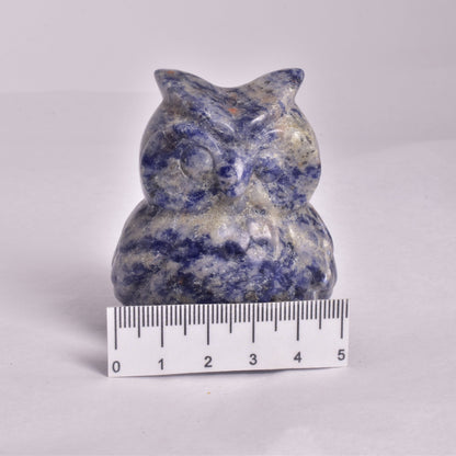 SODALITE OWL CARVING P353