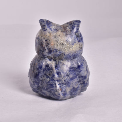 SODALITE OWL CARVING P353