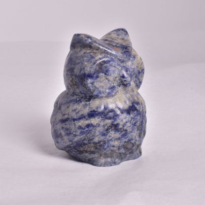 SODALITE OWL CARVING P353