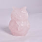 ROSE QUARTZ OWL CARVING P357