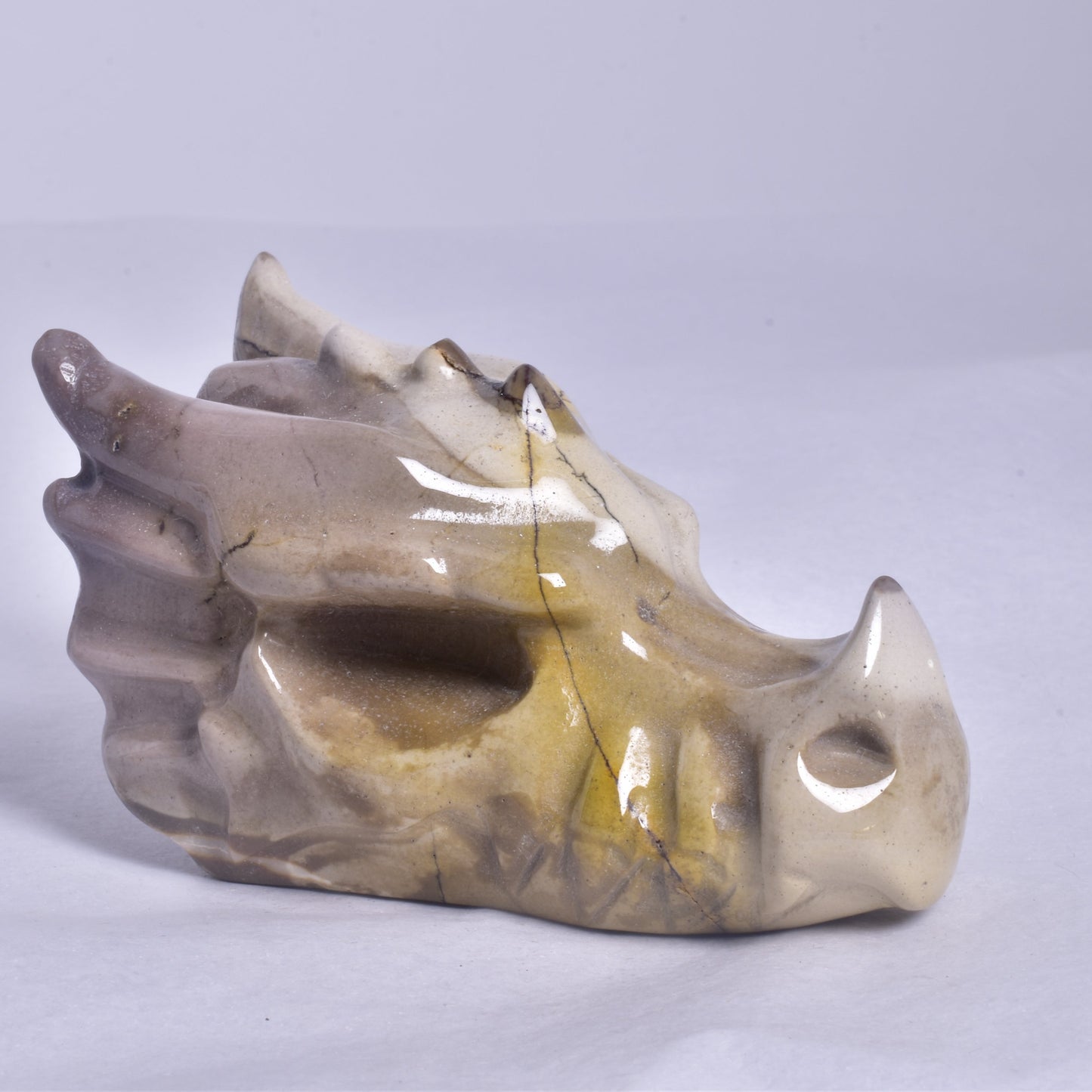 MOOKAITE DRAGON HEAD CARVING P335