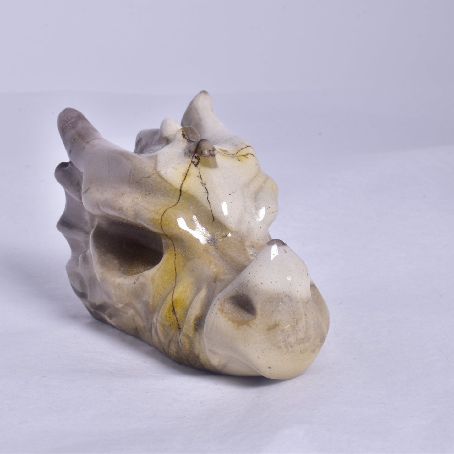 MOOKAITE DRAGON HEAD CARVING P335