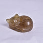 FLUORITE SLEEPING CAT CARVING P326