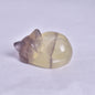 FLUORITE SLEEPING CAT CARVING P327
