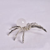QUARTZ SPHERE ON METAL SPIDER P372