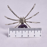 AMETHYST SPHERE ON METAL SPIDER P193