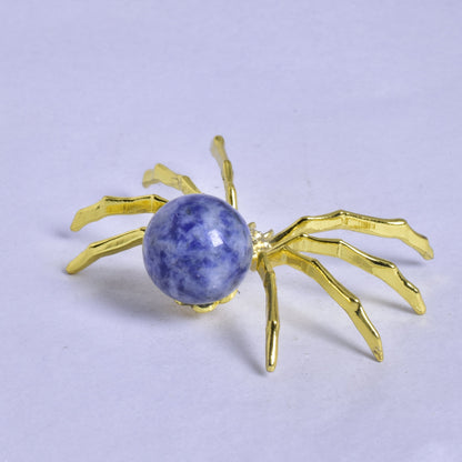 SODALITE SPHERE ON METAL SPIDER P377