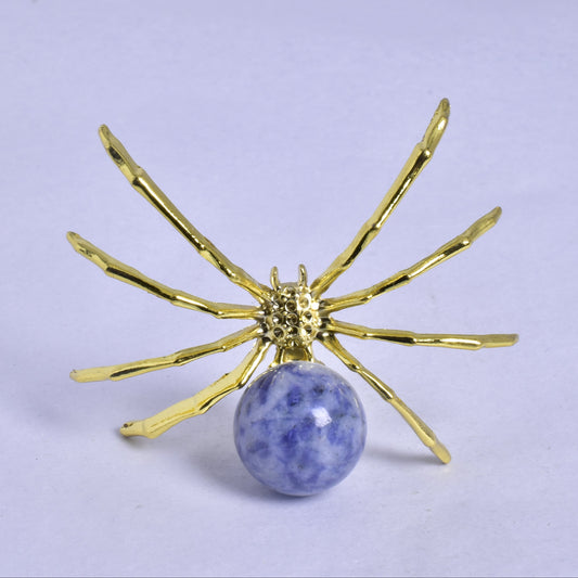 SODALITE SPHERE ON METAL SPIDER P377