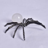 QUARTZ SPHERE ON METAL SPIDER P196