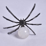 QUARTZ SPHERE ON METAL SPIDER P196