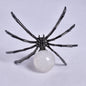QUARTZ SPHERE ON METAL SPIDER P196