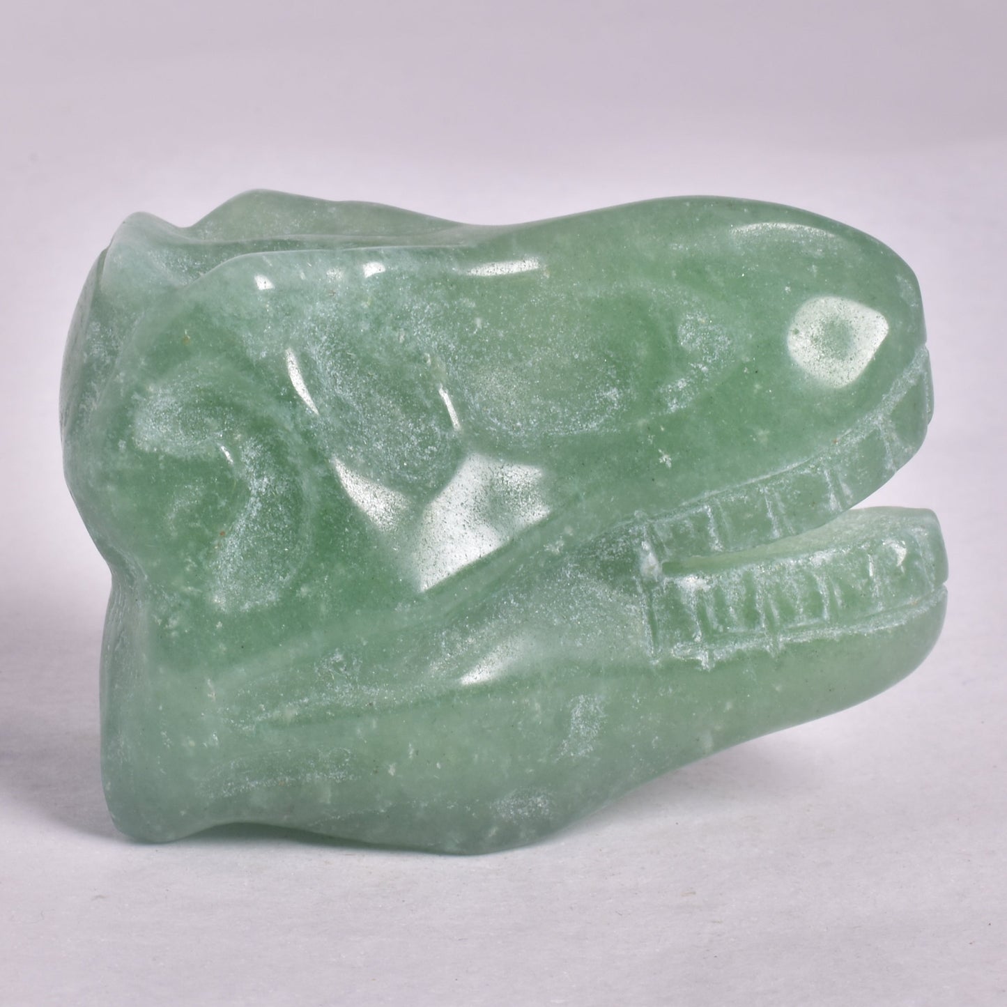 GREEN AVENTURINE T-REX DINOSAUR SKULL P200