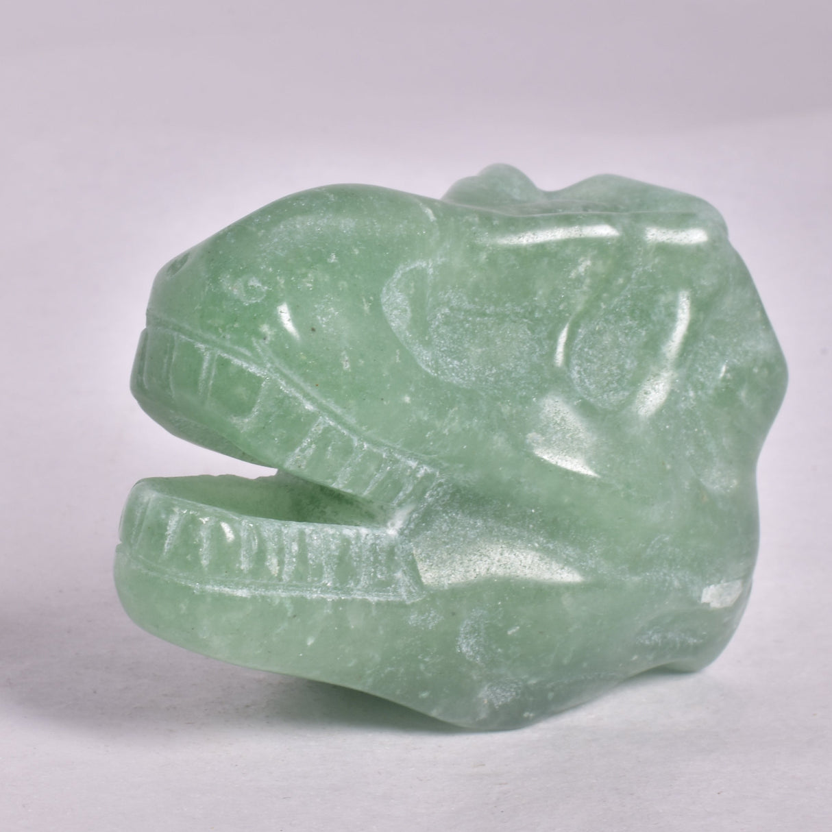 GREEN AVENTURINE T-REX DINOSAUR SKULL P200