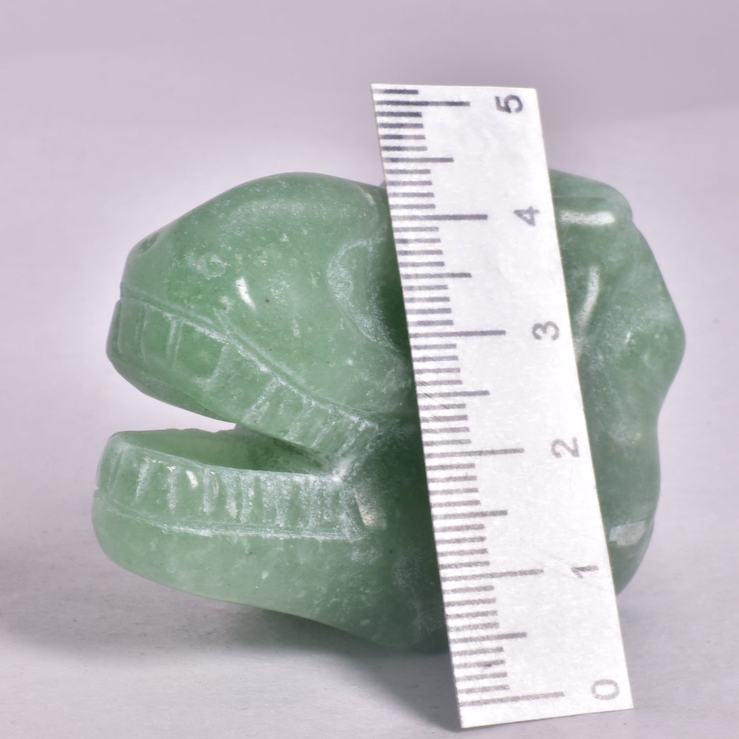 GREEN AVENTURINE T-REX DINOSAUR SKULL P200