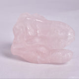 ROSE QUARTZ T-REX DINOSAUR SKULL P202