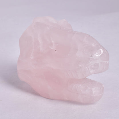 ROSE QUARTZ T-REX DINOSAUR SKULL P202