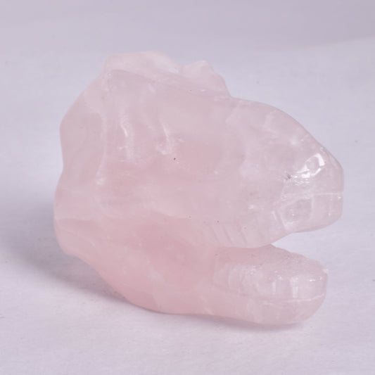ROSE QUARTZ T-REX DINOSAUR SKULL P202