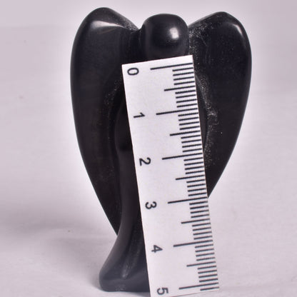 BLACK OBDIDIAN ANGEL CARVING P102