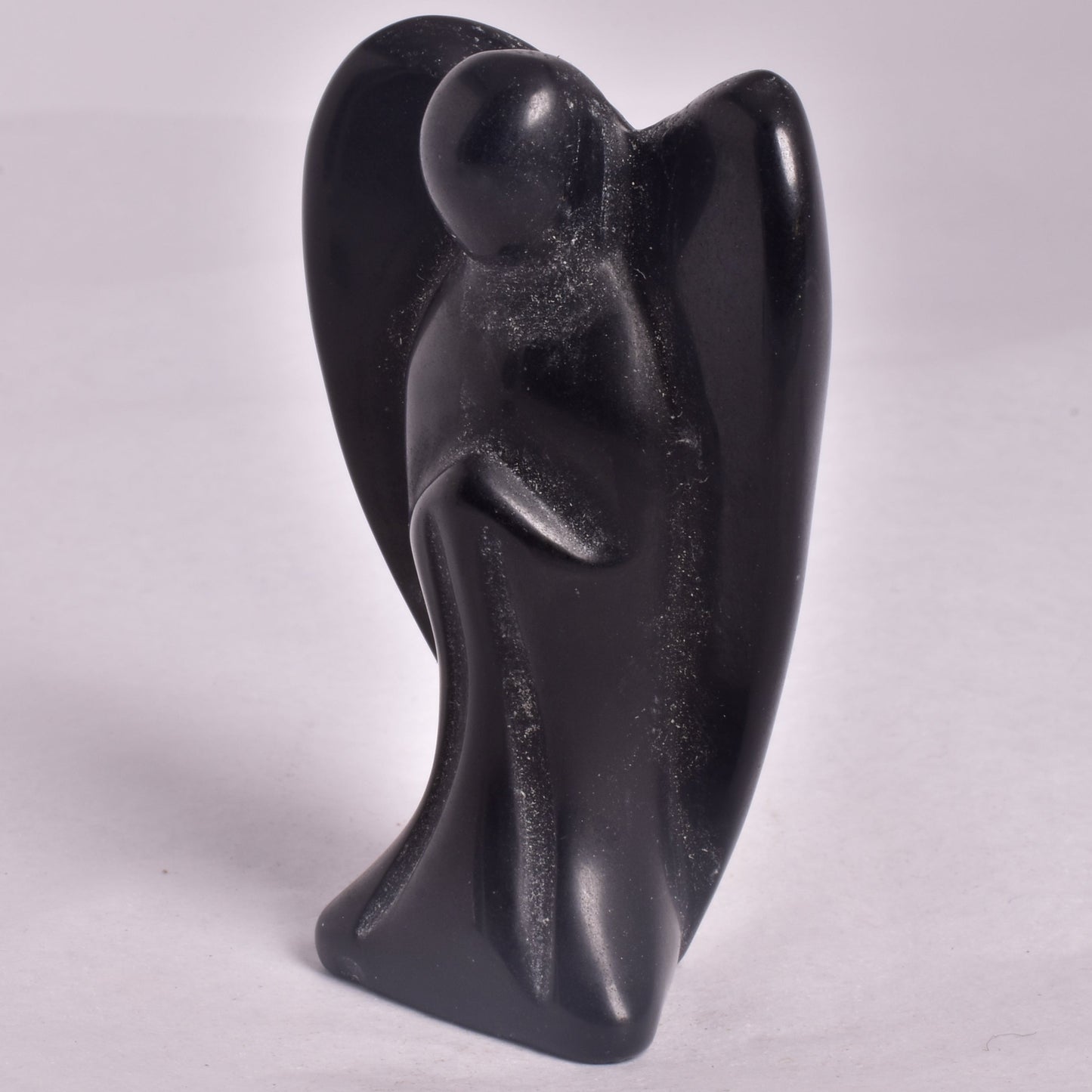 BLACK OBDIDIAN ANGEL CARVING P102