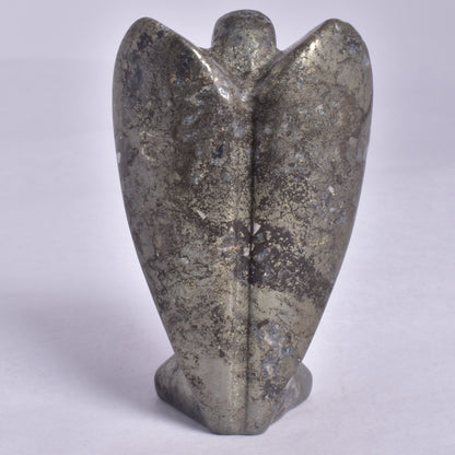 PYRITE ANGEL CARVING P94