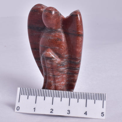 RED JASPER ANGEL CARVING P711