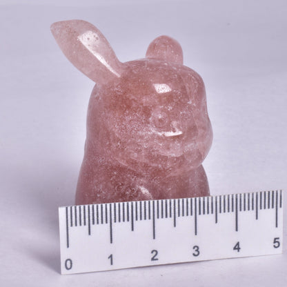 STRAWBERRY QUARTZ POKEMON PIKACHU CARVING P570