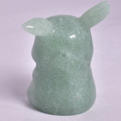 GREEN AVENTURINE POKEMON PIKACHU CARVING P576