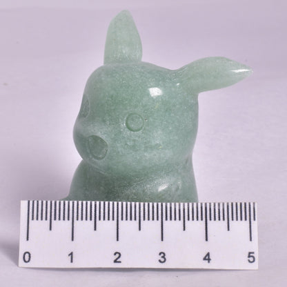 GREEN AVENTURINE POKEMON PIKACHU CARVING P576